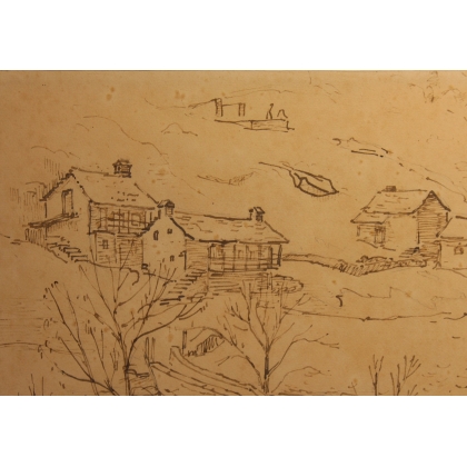 Dessin "Vergeletto" signé H. WEBER 48