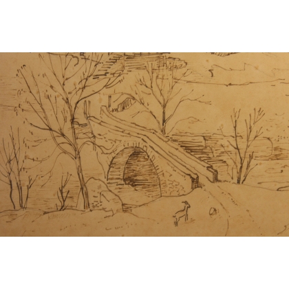 Dessin "Vergeletto" signé H. WEBER 48