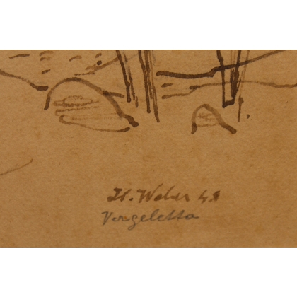 Dessin "Vergeletto" signé H. WEBER 48