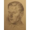 Dessin "Portrait de Peter" signé H. WEBER 49