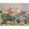 Tableau \"Les moissons\" signé H. WEBER 42