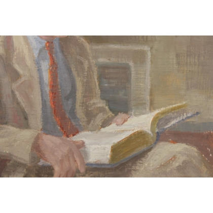 Tableau "Peter à la lecture" signé H. WEBER 47