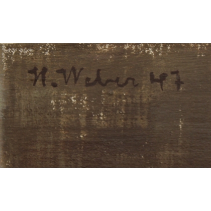 Tableau "Peter à la lecture" signé H. WEBER 47