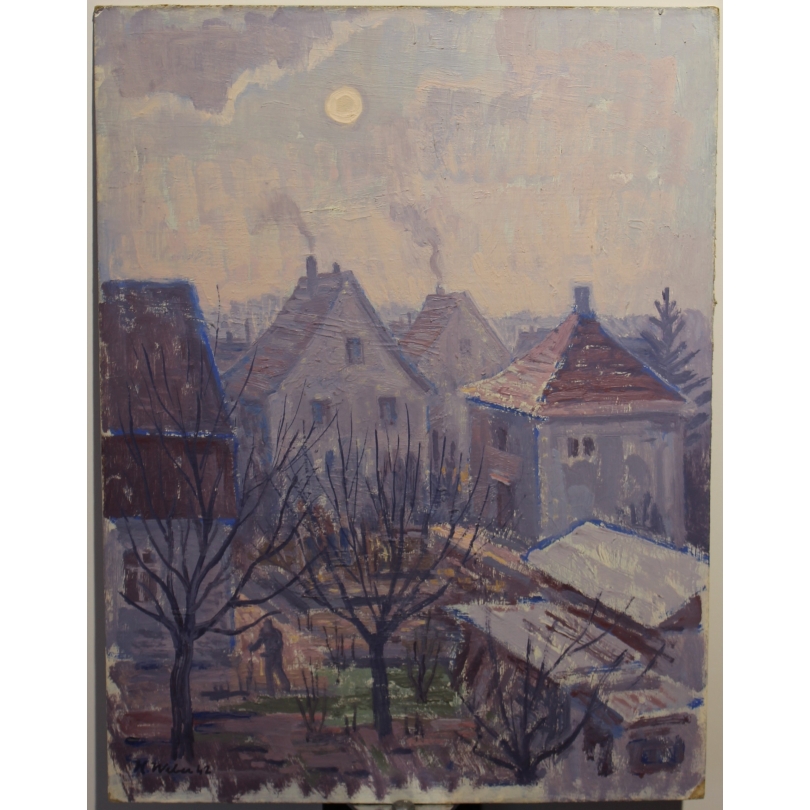 Tableau \"Clair de lune\" signé H. WEBER 42