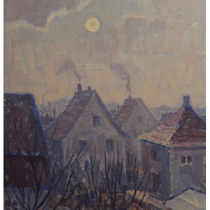 Tableau \"Clair de lune\" signé H. WEBER 42
