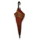 Parapluie rouge armature en bambou