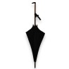 Black silk funeral parasol
