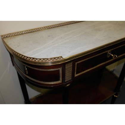  Console demi-lune Louis XVI. sur  Moinat SA  - Antiquités décoration