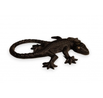 Lézard en fonte noire