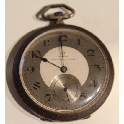 OMEGA 900 silver pocket watch