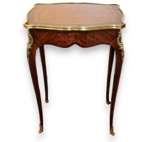 Table de salon style Louis XV marquetée
