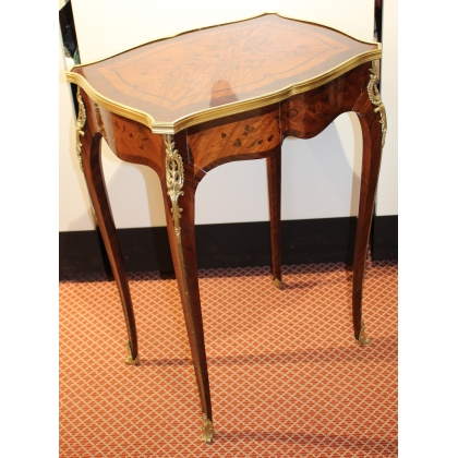 Louis XV-style inlaid coffee table