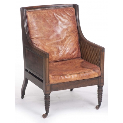 Bergère anglaise Georges III en acajou