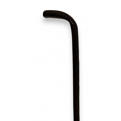 Walking stick with a curved wooden handle
