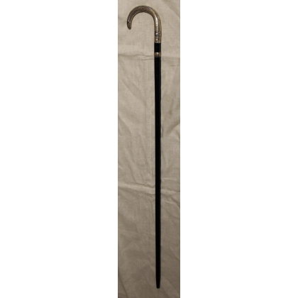 Canne corbin en argent 800 décor coquilles