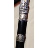 Canne corbin en argent 800 décor coquilles