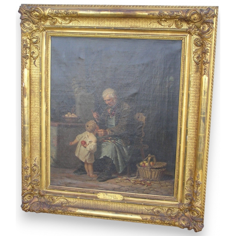 Paintings | Painting entitled ‘Grandfather’. Moinat SA  – Antiques and home décor