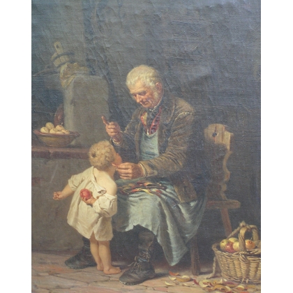 Paintings | Painting entitled ‘Grandfather’. Moinat SA  – Antiques and home décor