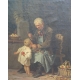 Tableau "Grand-père et enfant" signé W. ROEGGE