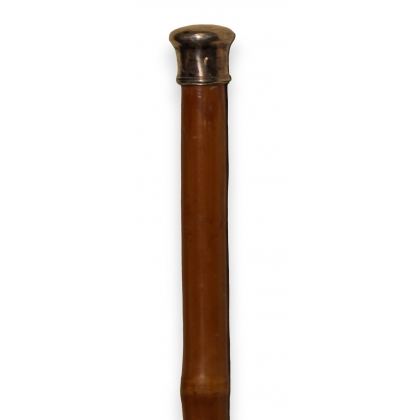 Silver-tipped folding walking stick, FT