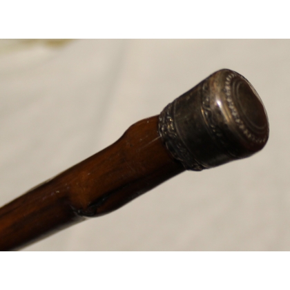 Canne pommeau en argent Croix