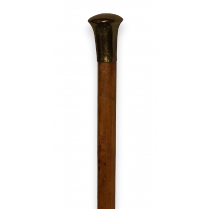 Walking stick with brass pommel and torch