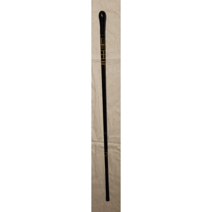 Canne en bois peint jaune et noir