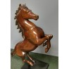 Bronze rearing horse