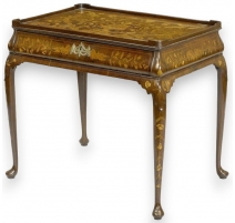 Baroque inlaid side table with