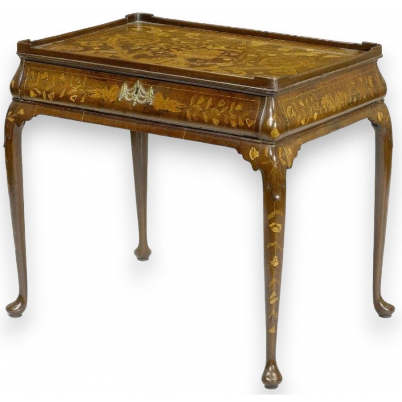 Baroque inlaid side table with
