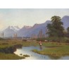 Paintings | Painting: ‘Les Dents du Midi’. Moinat SA  – Antiques and home décor