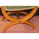 Tabouret en X Directoire recouvert de velours vert