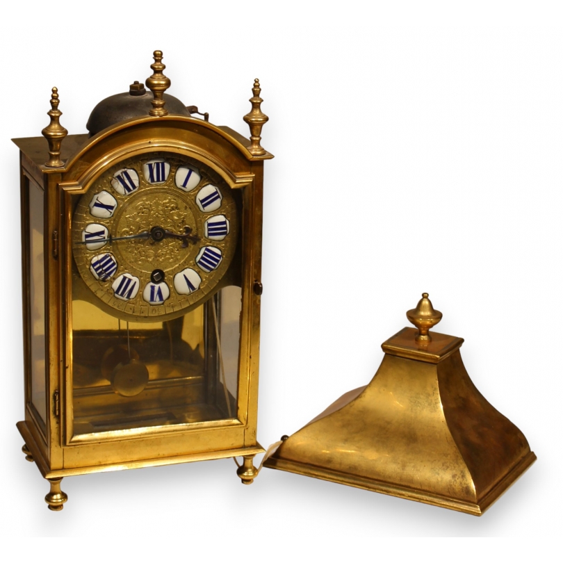 Regency-style brass clock