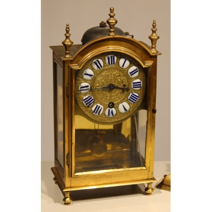 Regency-style brass clock