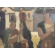 Tableau "Femmes au marché" signé FUSTIER 44