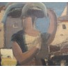 Tableau \"Femmes au marché\" signé FUSTIER 44