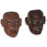 A pair of Japanese Noh theatre masks at Moinat SA – Antiques and home décor