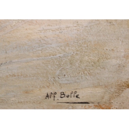 Tableau \"Morges\" signé Alf. BOLLE