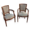 Paire de fauteuils style Louis XVI