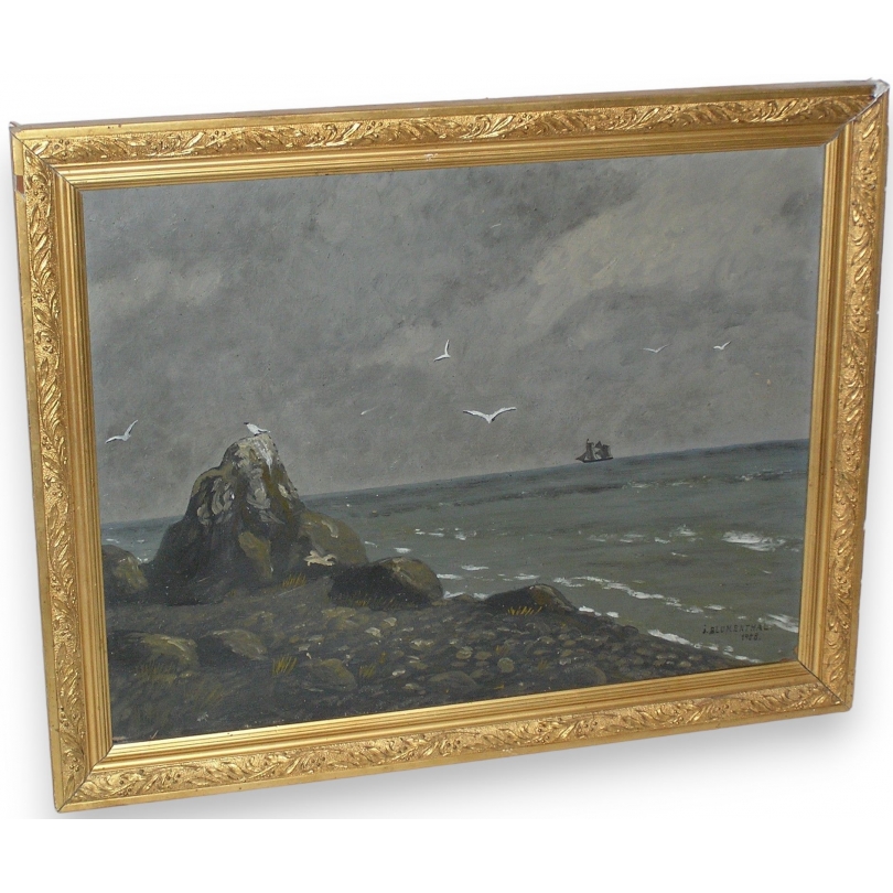 Paintings | Painting: ‘Seaside’. Moinat SA  – Antiques and home décor