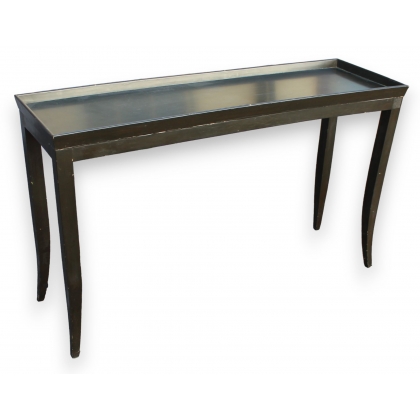 Green lacquered console table