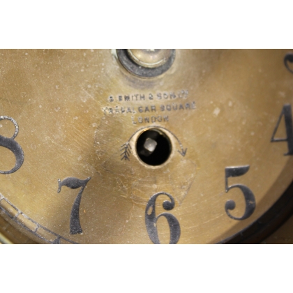 Round brass ship’s clock