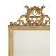 Miroir style Louis XVI en bois doré et gris