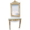 Directoire-style console table and mirror