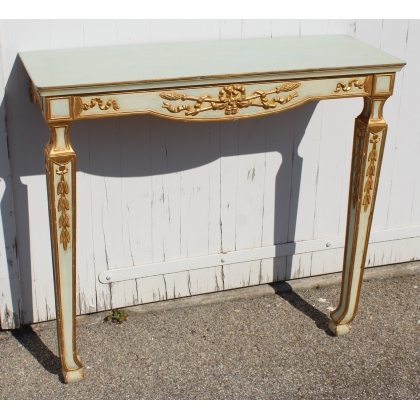 Directoire-style console table and mirror
