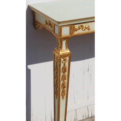 Directoire-style console table and mirror