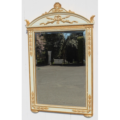 Directoire-style console table and mirror
