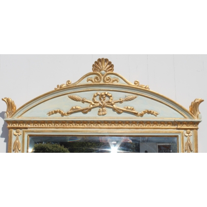 Directoire-style console table and mirror