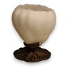 Lotus lamp in frosted glass and brass
