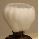 Lampe Lotus en verre dépoli et laiton